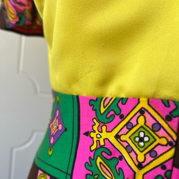 Vintage Yellow Patchwork Maxi Dress - Picture 10 of 10